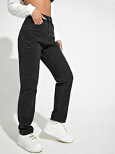 High Waist Straight Leg Jeans